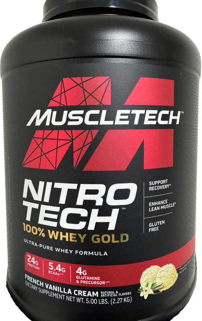 Muscletech Nitro-Tech 100% Whey Gold 5 lb – French Vanilla Cream