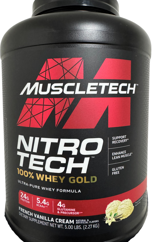 Muscletech Nitro-Tech 100% Whey Gold 5 lb – French Vanilla Cream