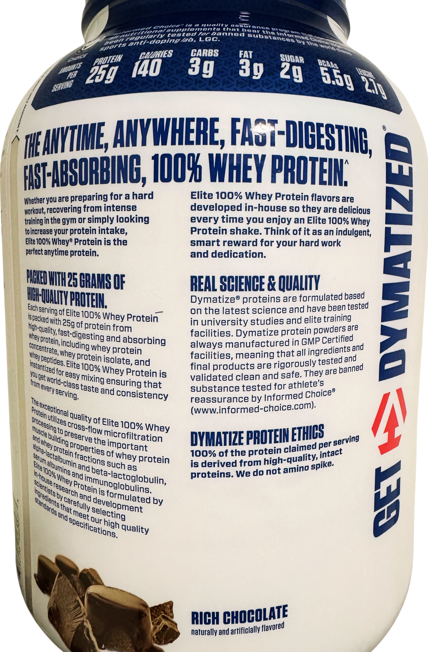 Dymatize Elite 100% Whey 5 Lb – Sabor Chocolate