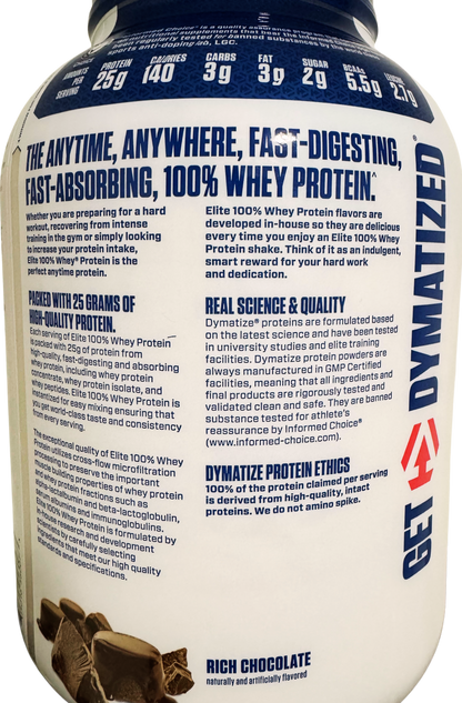Dymatize Elite 100% Whey 5 Lb – Sabor Chocolate
