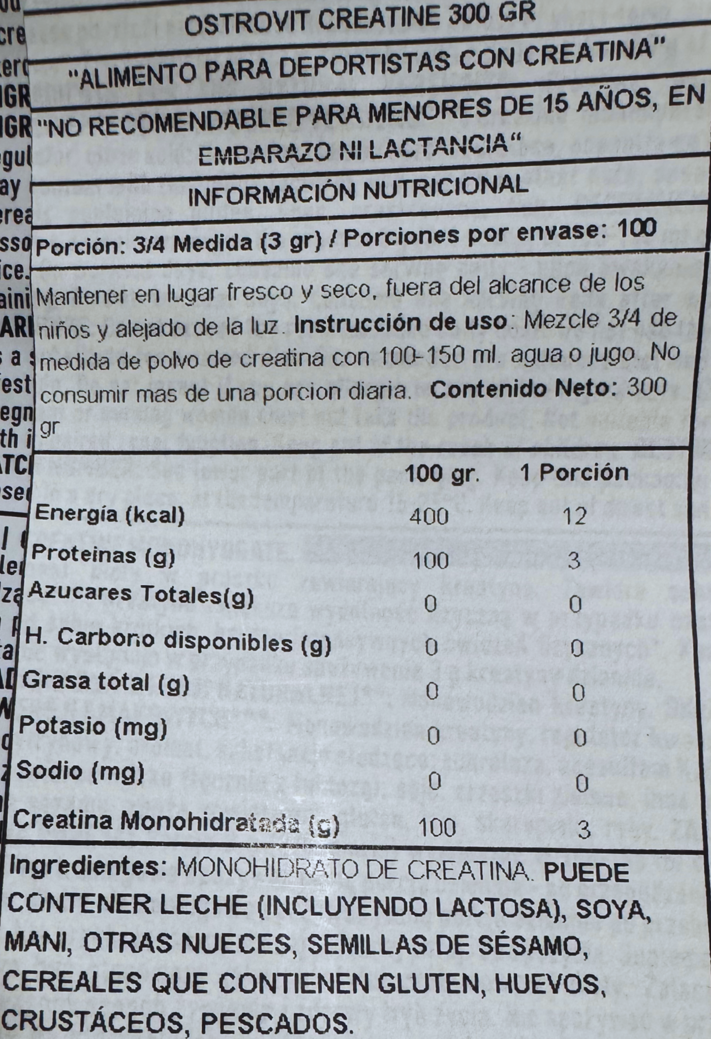 OstroVit Creatine Monohydrate - 300 g