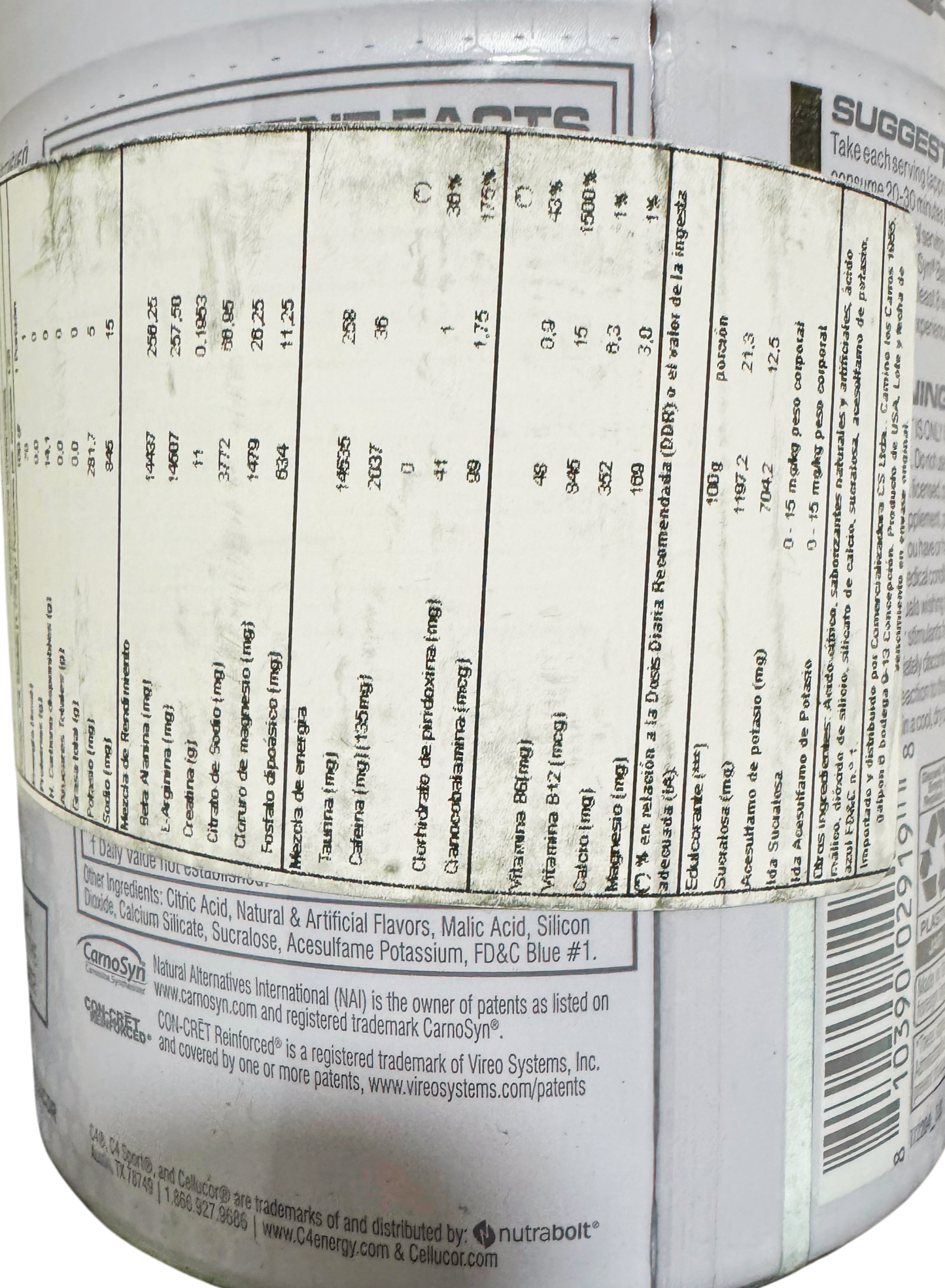 C4 Sport Pre-entreno sabor Blue Raspberry