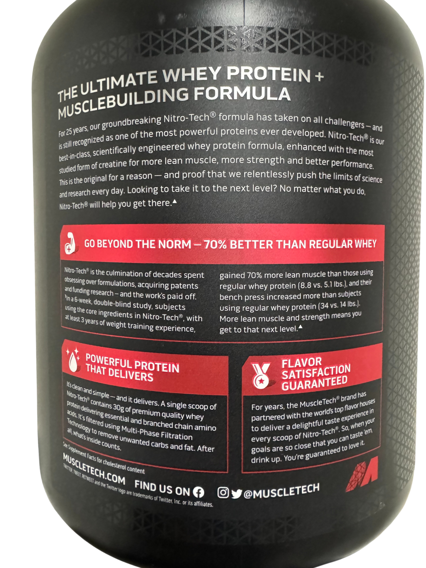 Muscletech Nitro-Tech Whey Protein 4 lb – Cookies & Cream