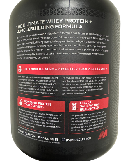 Muscletech Nitro-Tech Whey Protein 4 lb – Cookies & Cream