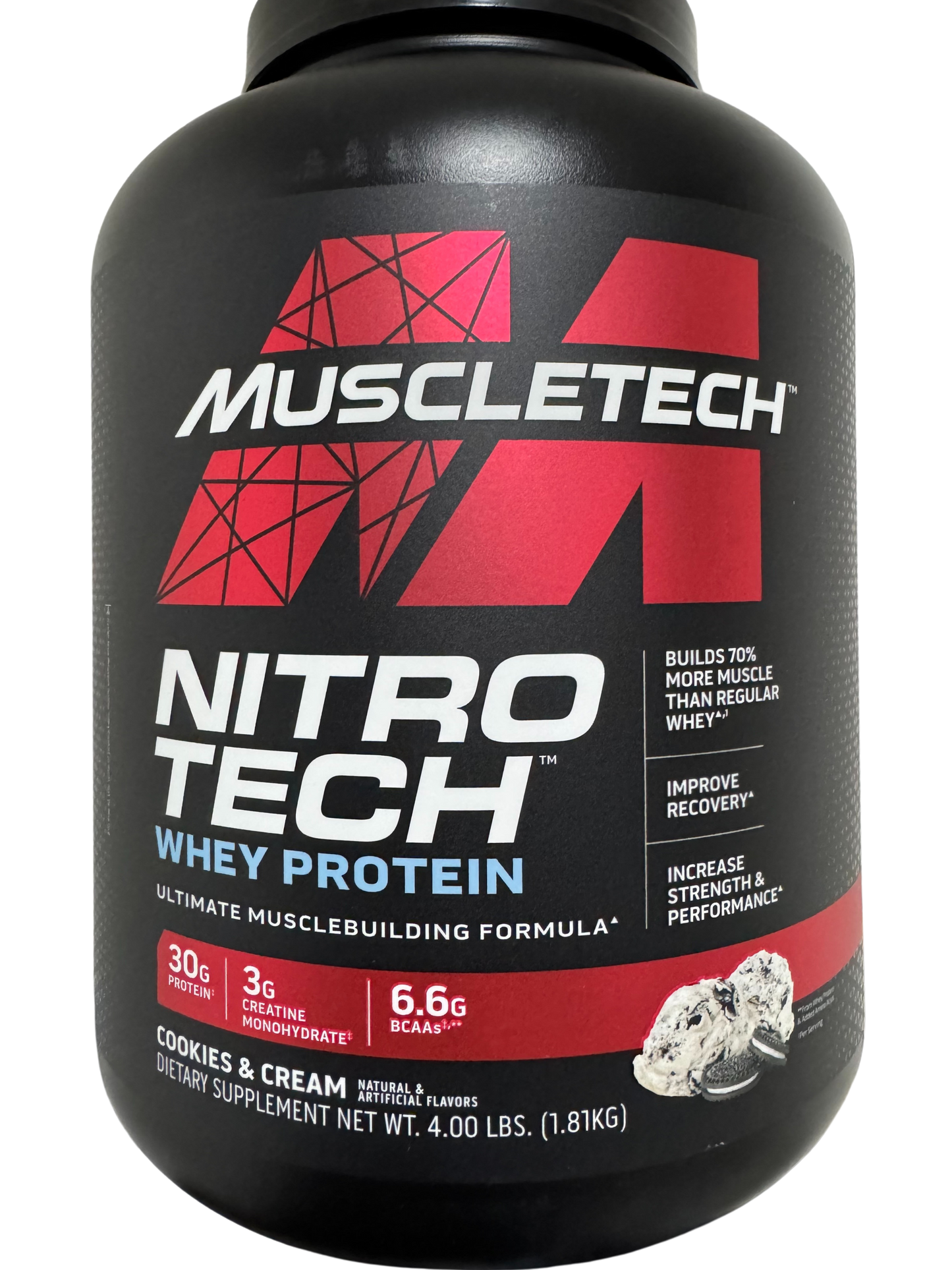 Muscletech Nitro-Tech Whey Protein 4 lb – Cookies & Cream