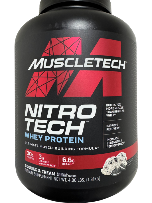 Muscletech Nitro-Tech Whey Protein 4 lb – Cookies & Cream