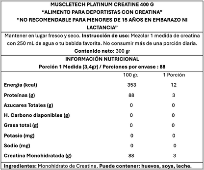 Dymatize Creatine Monohydrate 300 g – Con Sello Creapure®