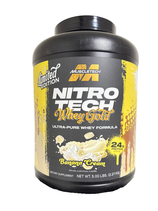 Muscletech Nitro-Tech Whey Gold 5 LB – Banana Cream (Limited Edition)