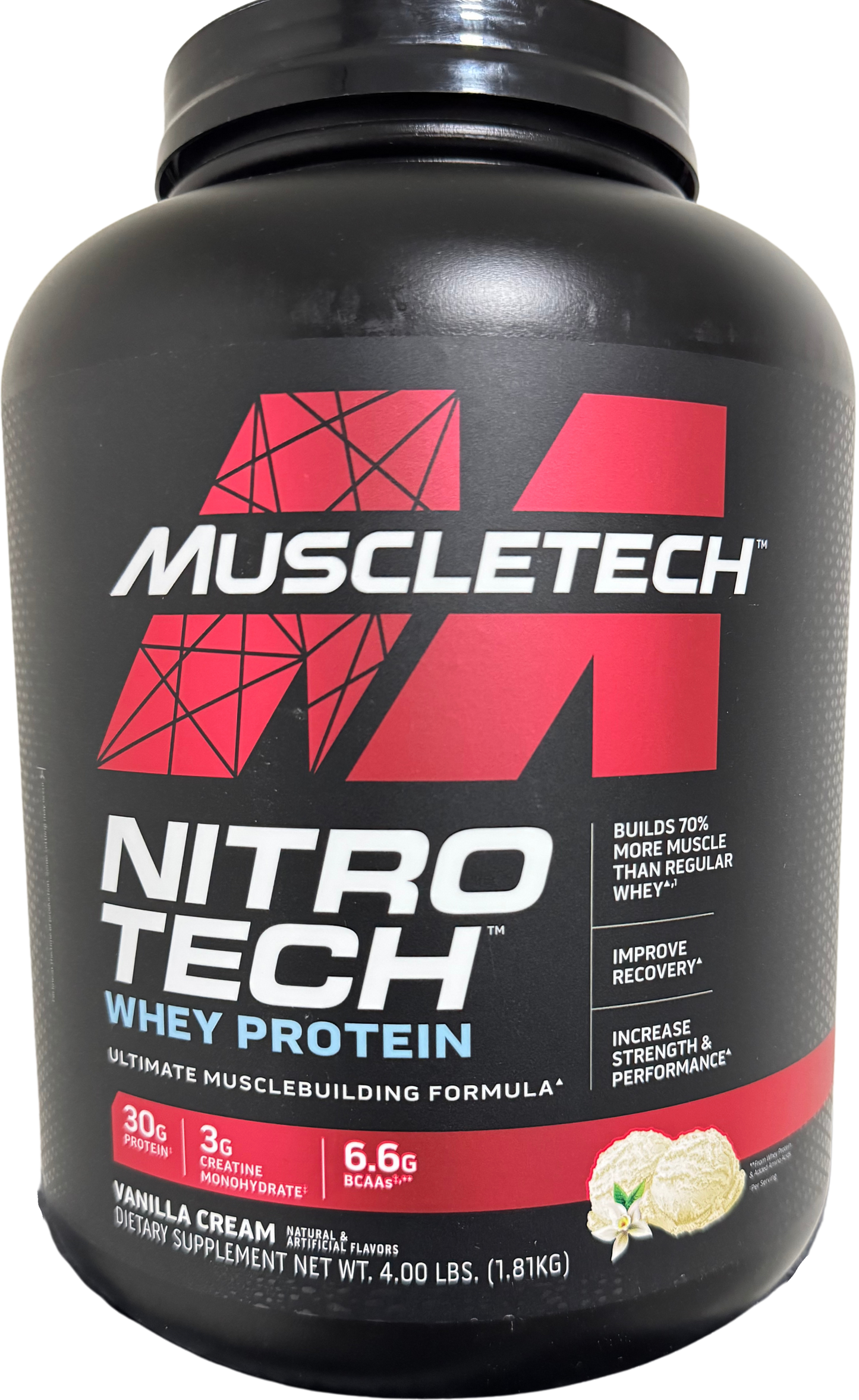 Muscletech Nitro-Tech Whey Protein 4 lb – Vanilla Cream