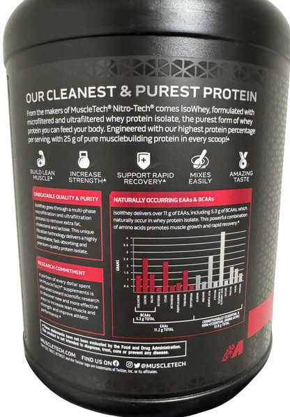 Muscletech ISO Whey 5 Lb – Chocolate