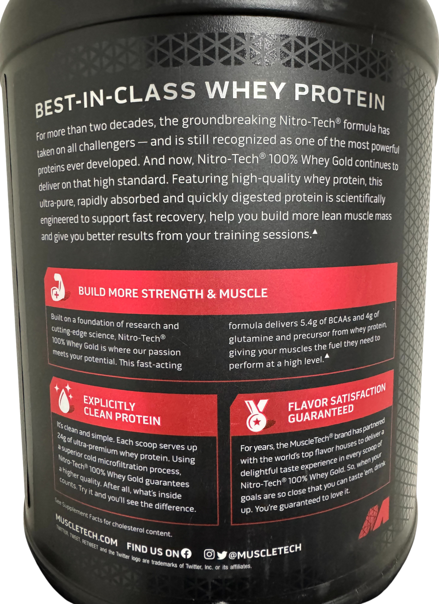Muscletech Nitro-Tech 100% Whey Gold 5 lb – French Vanilla Cream