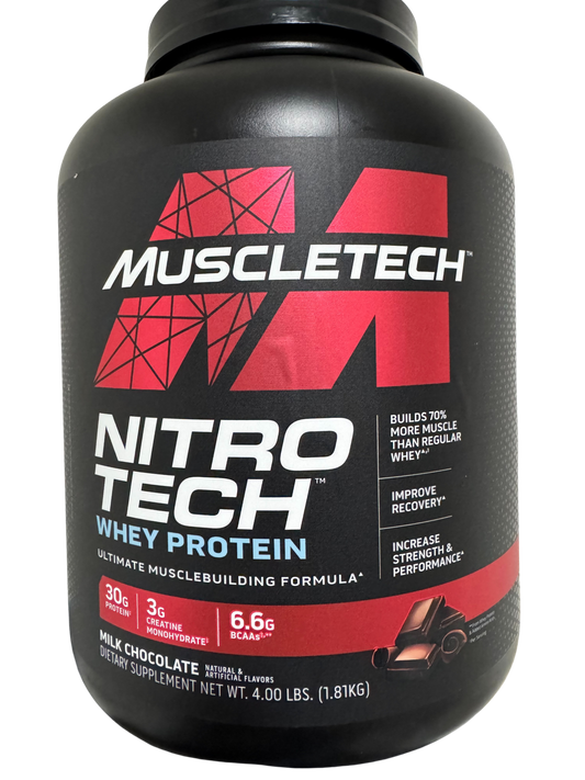 Muscletech Nitro - Tech Whey Protein 4 LB – Milk Chocolate