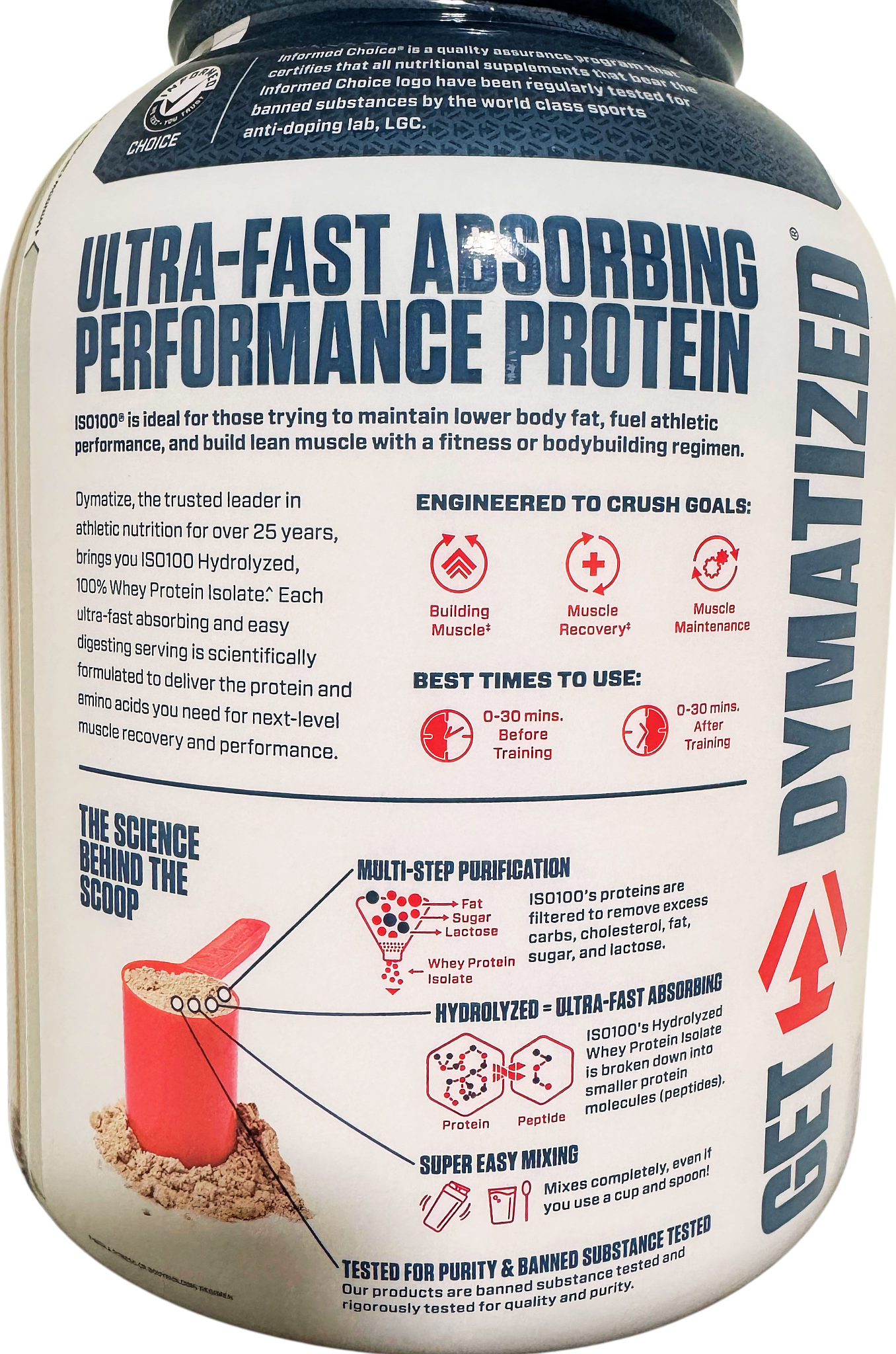 Dymatize ISO100 Hydrolyzed 5 Lb – Sabor Gourmet Chocolate